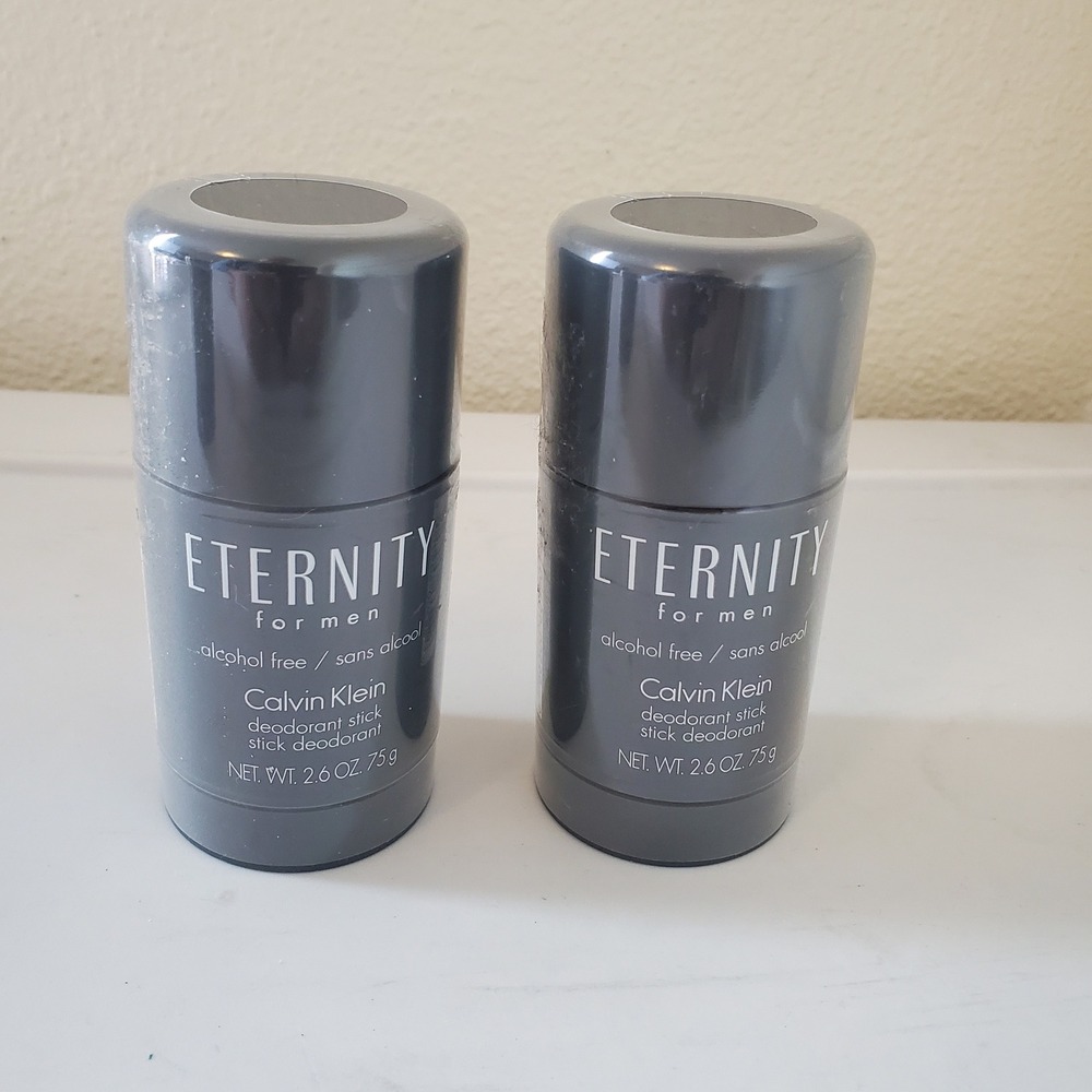 2 Pack Calvin Klein Eternity for Men Deodorant Stick Alcohol Free 2.6oz 75g Each
